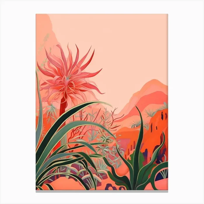 Boho Plant Painting Air Plant 3 Canvas Print by Botanic Studio