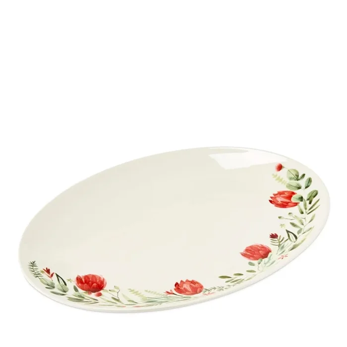 Botanical Christmas Oval Platter