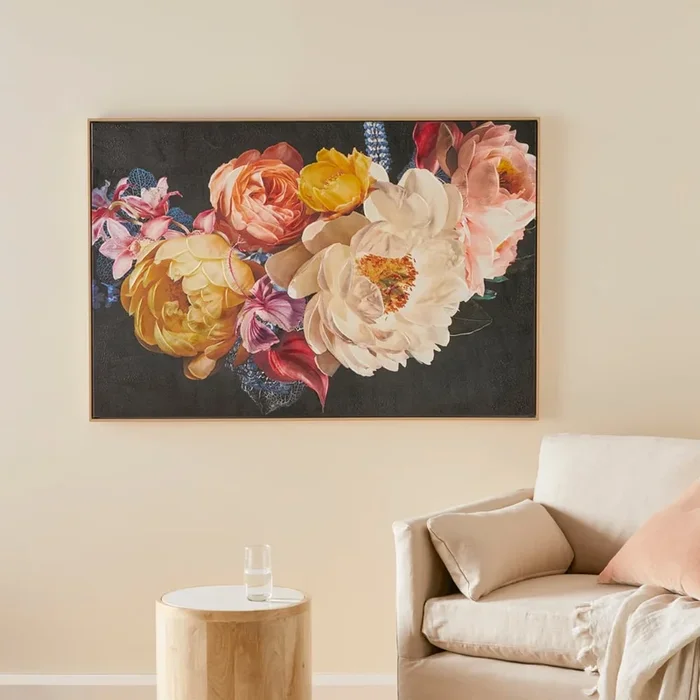 Botanist Midnight Peonies Canvas