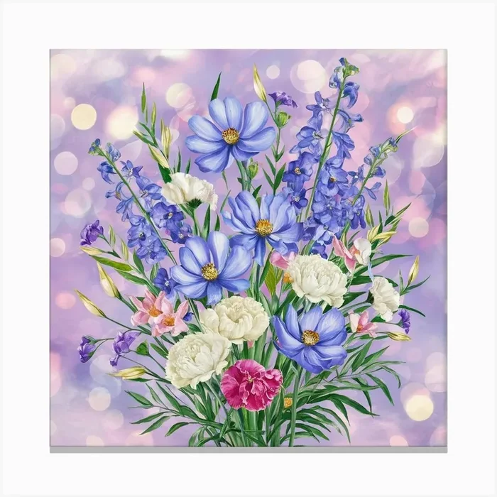 Bouquet Of Flowers 13 Canvas Print by Art shop