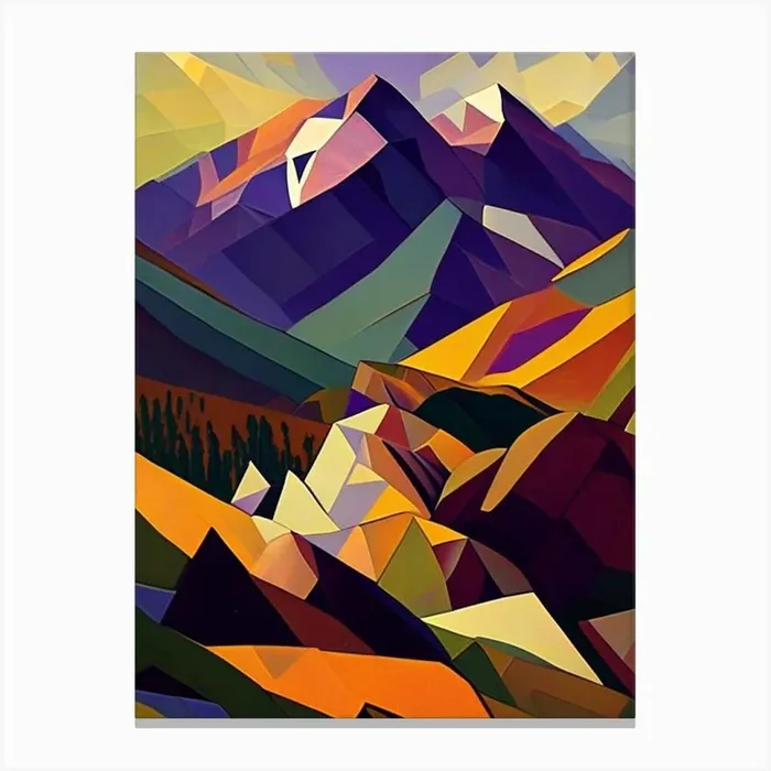 Bromo Tengger Semeru National Park Indonesia Cubo Futuristic Canvas Print by National Park Posters