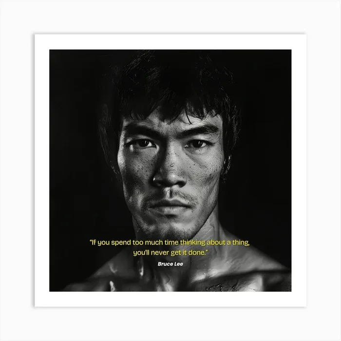 Bruce Lee Quote Art PrintRF by Ryan Fortune