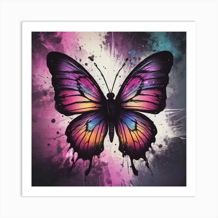 Butterfly Painting 316 Art Print by Noctarius