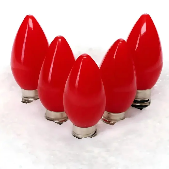 C7 Red Smooth ProCore LED Christmas Light Bulbs