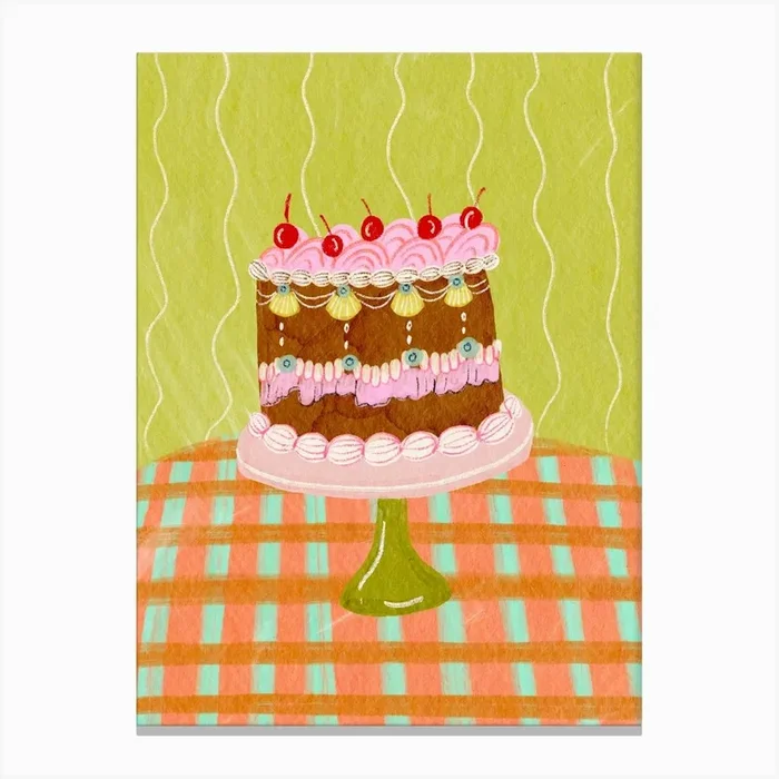 Cake On A Table 1 Canvas Print by Kartika Paramita