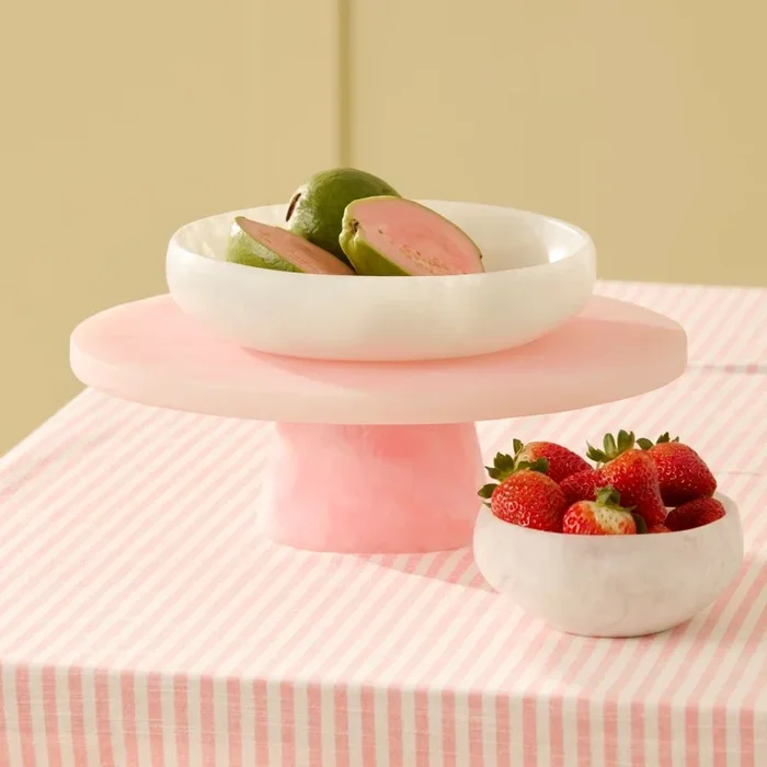 Calypso Matte Rose Pink Resin Food Stand