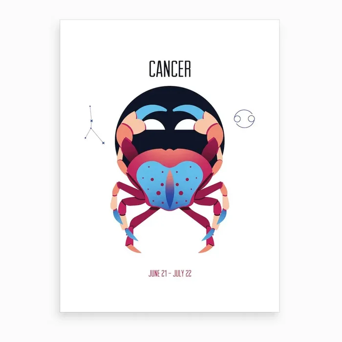 Cancer Art Print by James Boast Illustration