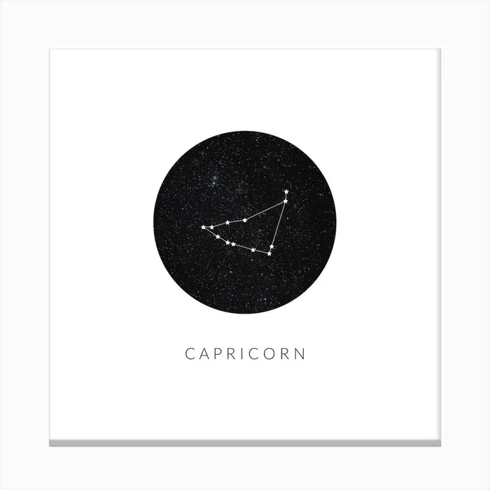 Capricorn Constellation Square Canvas Print by Saskia Lucy