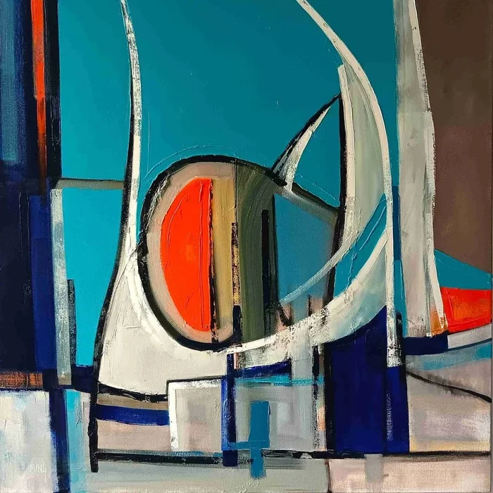 Caribbean Blue (2024) Oil painting by Michael Hemming