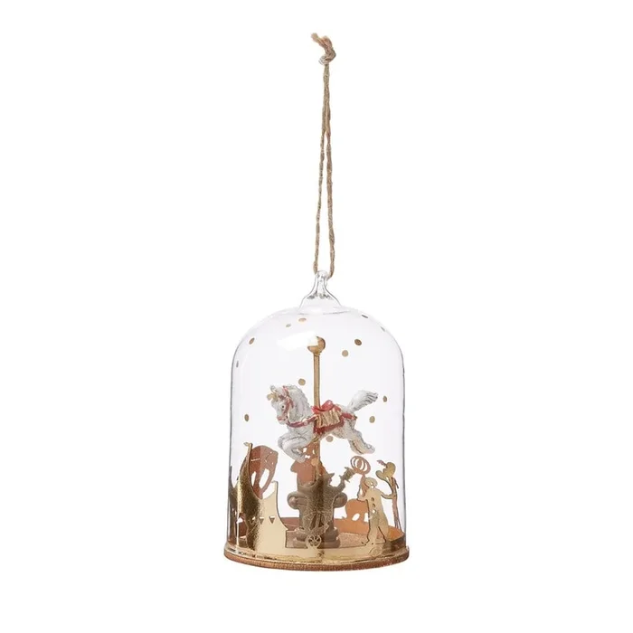 Carousel Dome Glass Ornament