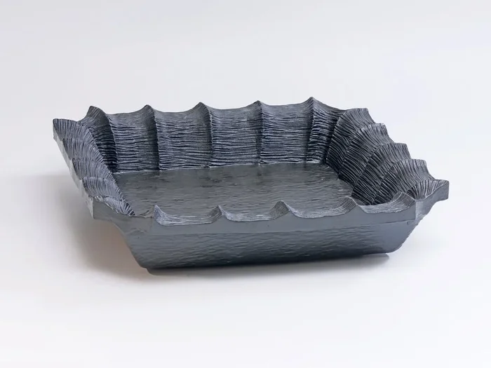 Carved Rim Square Platter