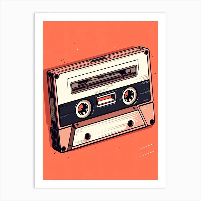 Cassette Tape 9, old days Art Print by Art-Syndicate