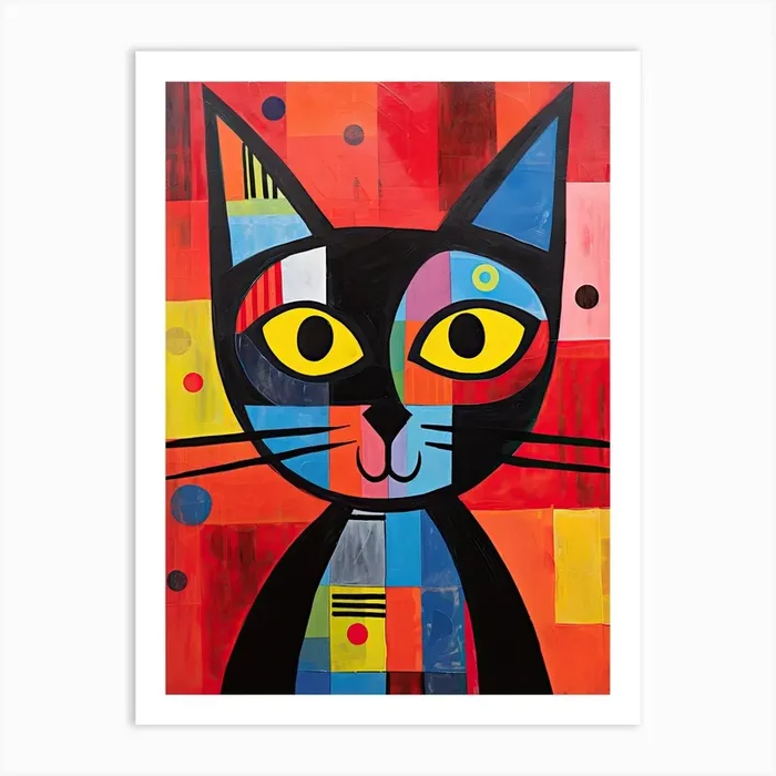 Cat In A Square Art Print by Art-Syndicate