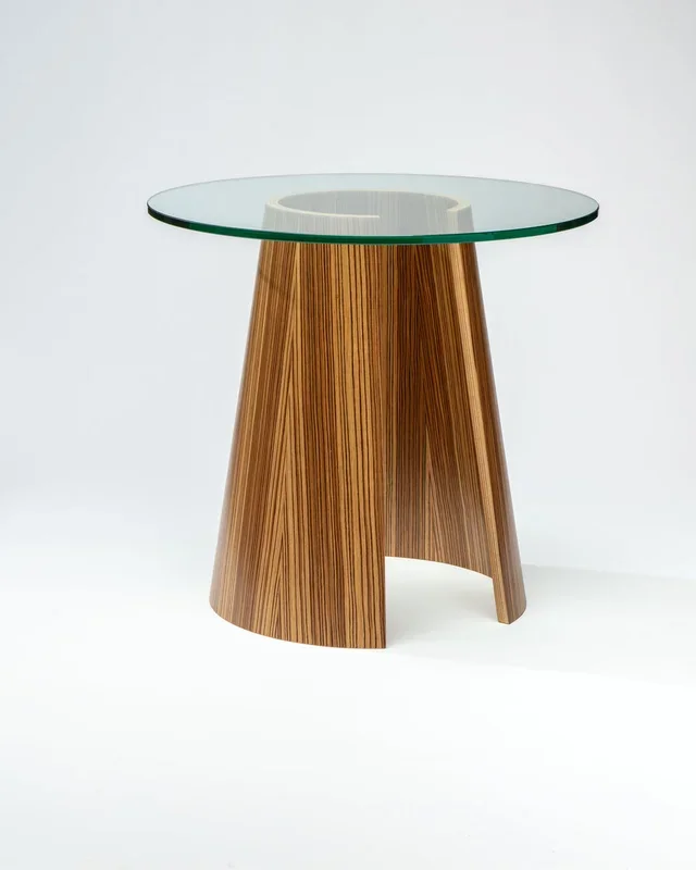 Catalan End Table – Zebrawood