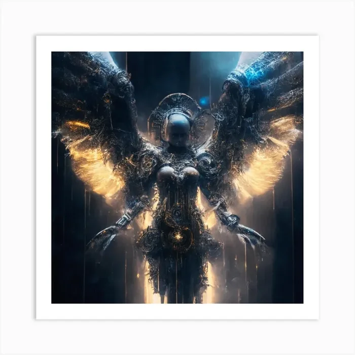 产品名称中包含顶级域名,检查并适当处理后再继续! Angel With Wings Art PrintK by K.ES.Fosters.Enterprises