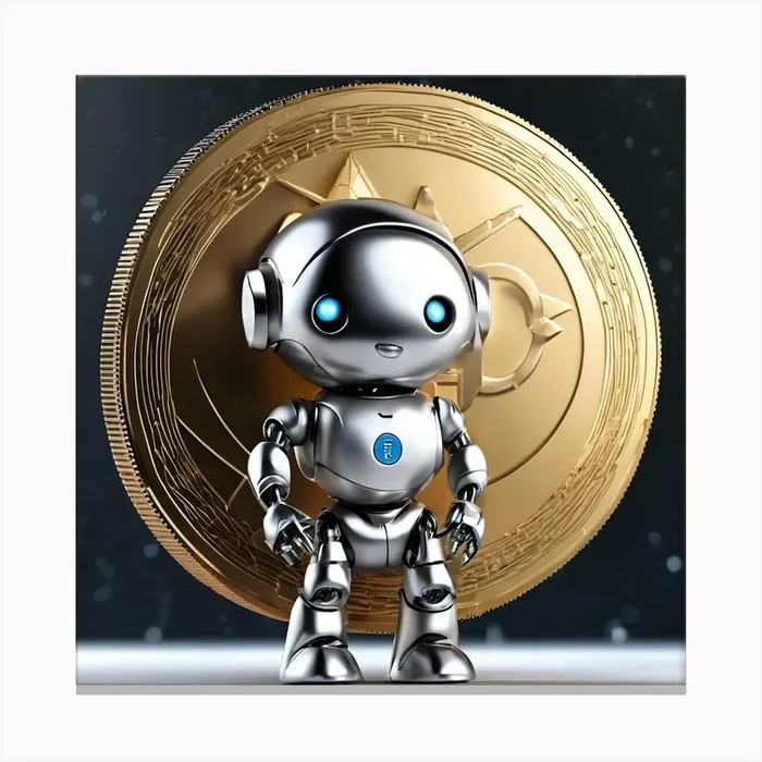 产品名称中包含顶级域名,检查并适当处理后再继续! Crypto.com Meme Robot Canvas Print by OG NFT Collection