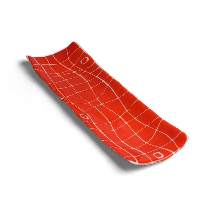 Channel Platters – Orange on White, Small