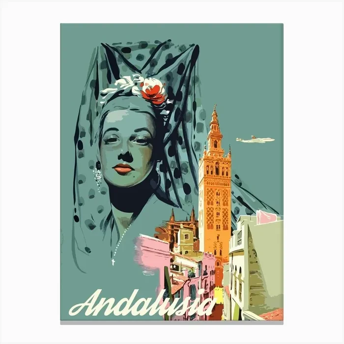 Charm Of Andalusia, Spain Canvas Print by Vintage Spirit