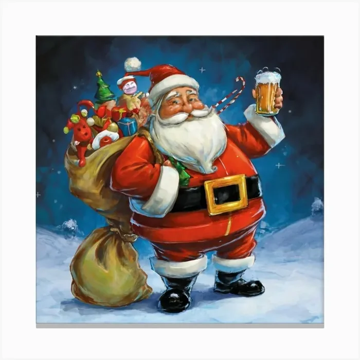 Cheers Santa! Canvas PrintL by LuciaGeorge
