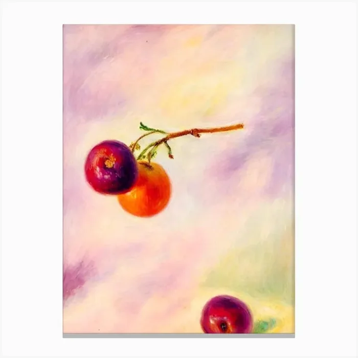 Cherry 3 Fruit Canvas Print by The Fruitery