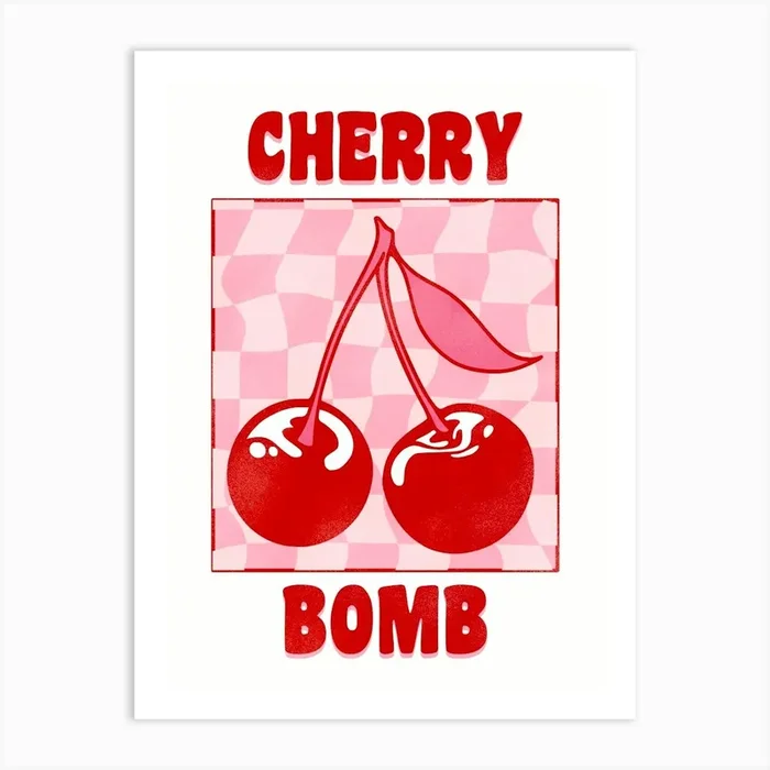 Cherry Bomb Art PrintS by StudioAlfi
