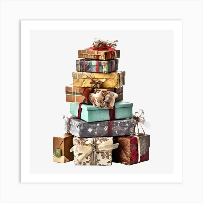 Christmas Presents 3 Art PrintT by TheVisionVibes