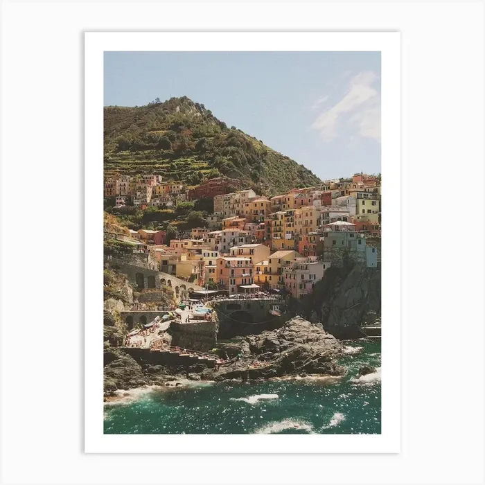 Cinque Terre Manarola Italy Art Print by Majchila Design Studio