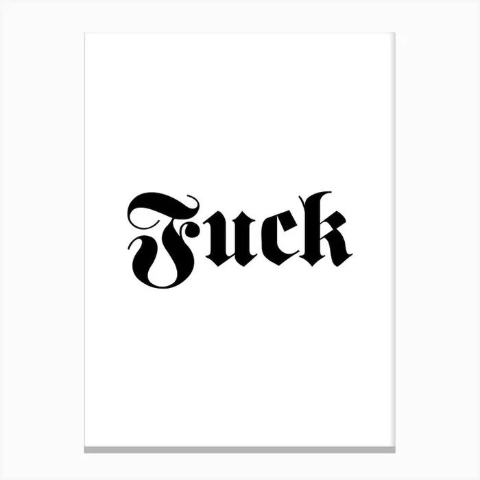 Classic Fuck Canvas Print by Paigaam Studio