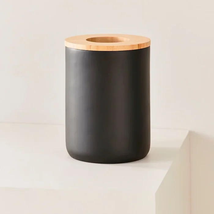 Clayton Black Bathroom Bin
