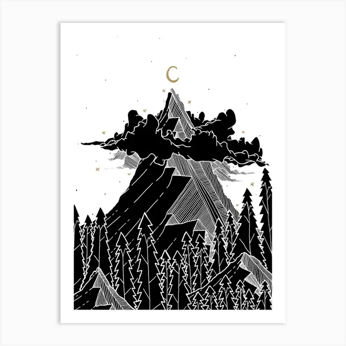 Cloud Peaks Art Print by Swadeillustrations