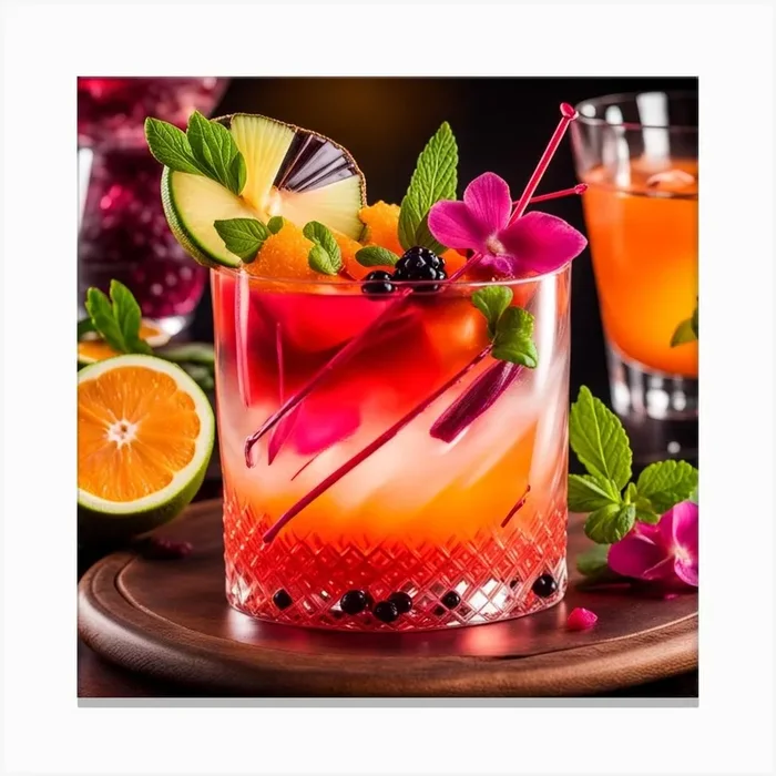 Cocktails Party Canvas PrintW by Wisdom