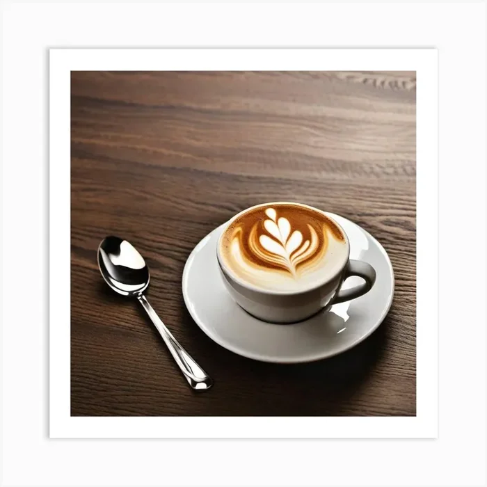 Coffee Cup With Spoon Art Print by Noctarius