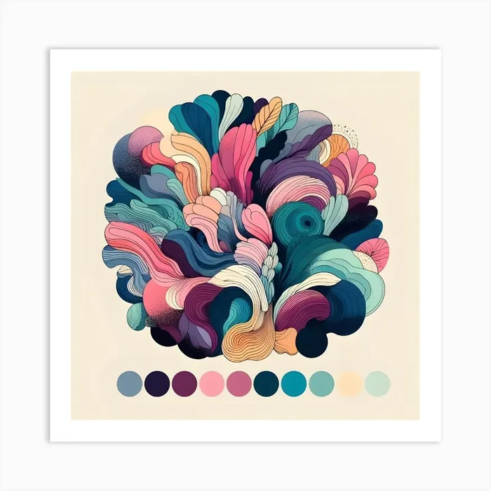 Color Palette Design Art Print by Soudais