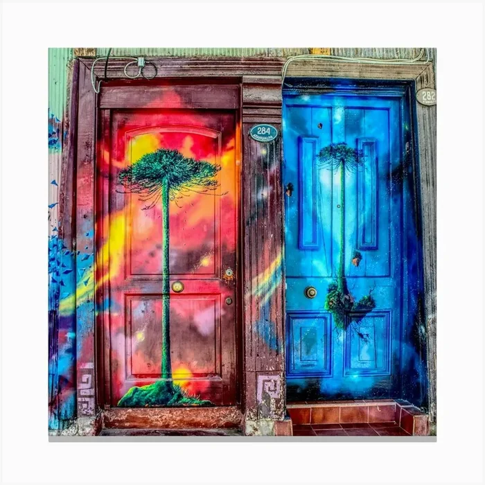 Colorful Doors Canvas Print by Kabo photography