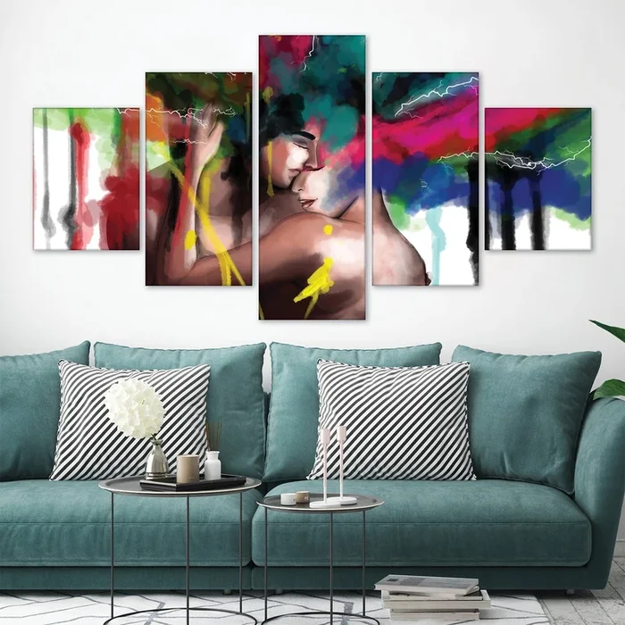 Colorful Embrace Canvas – 5 Panel