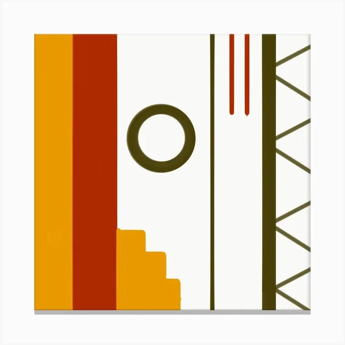 Colorful Geometric Shapes Canvas Print by Rev Store