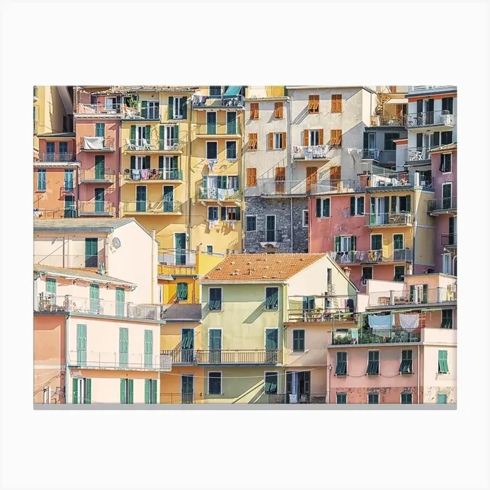 Colors Of Manarola Canvas Print by Manjik Pictures