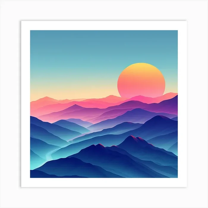 Colourful Abstract Landscape Painting – vector illustration abstract art, abstract painting city wall art, colorful wall art, home decor, minimal art, modern wall art, wall art, wall decoration, wall print colourful wall art, decor wall art, digital art, digital art download, interior wall art, downloadable art, eclectic wall, fantasy wall art, home decoration, home decor wall, printable art, printable wall art, wall art prints, artistic expression, contemporary, modern art print, Art Print by Pierce Millington Gallery