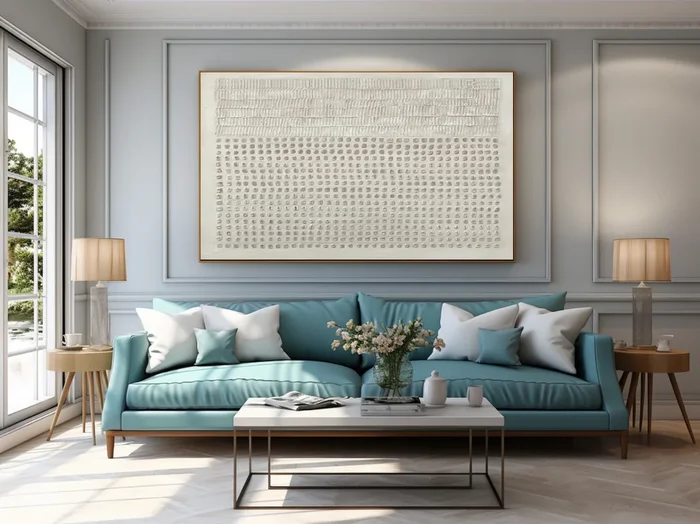 Contemporary Neutral Wall Art Pair Textured Design #WG 029