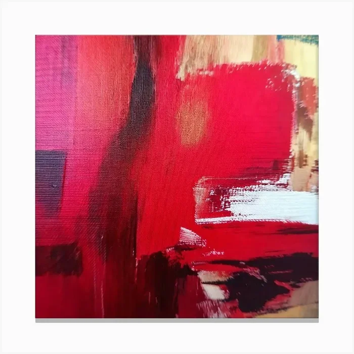 Contemporary red art Canvas Print by Iryna Trotsiuk