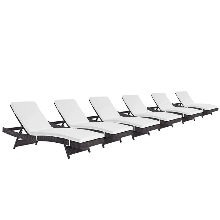 Convene Outdoor Patio Chaise Set of 6