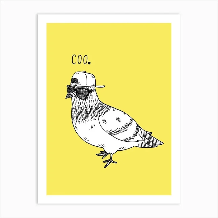 Coo Art Print by Jolly Awesome