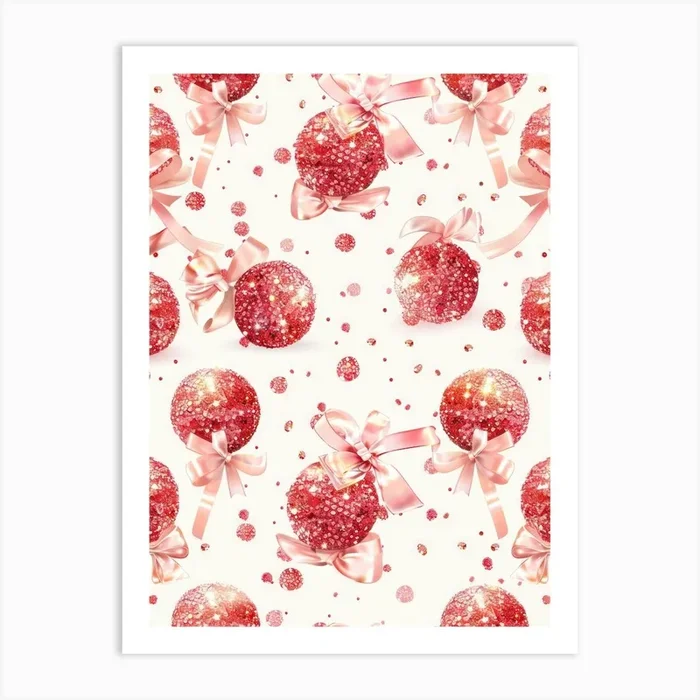 Coquette Disco 5 Pattern Art Print by House of Patterns