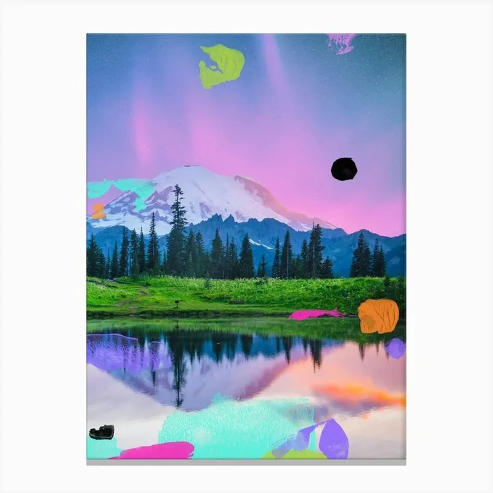 Cosmic Reflections Canvas Print by Sara Hoque