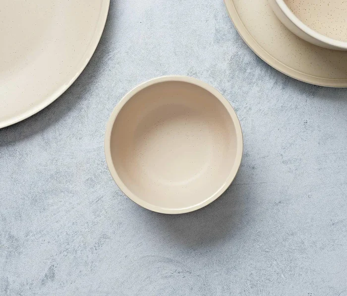 Costa Brava Moonstone Matte Stoneware Small Rice Bowl Set