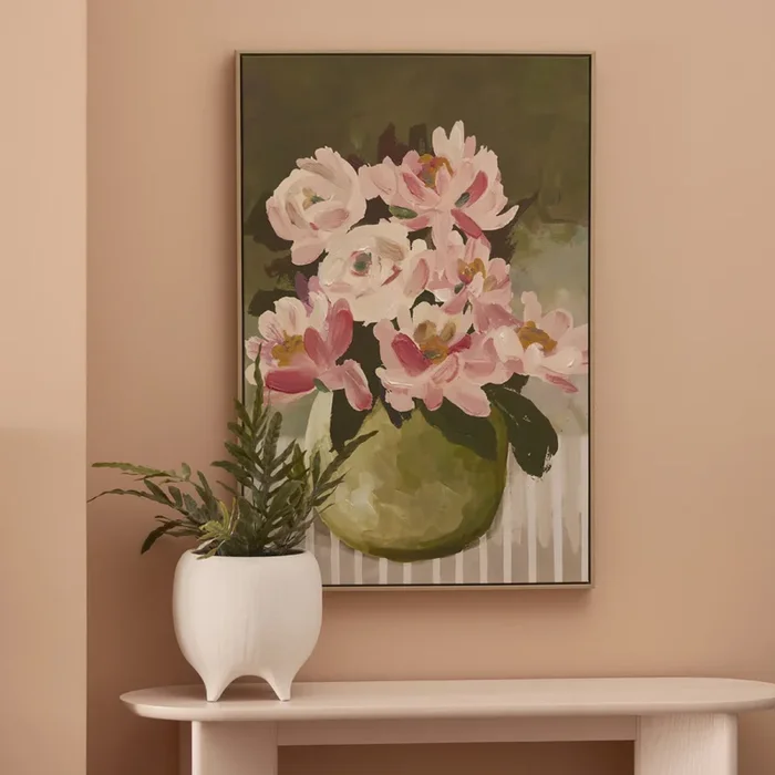 Cottage Chic Cottage Peonies Large Wall Art