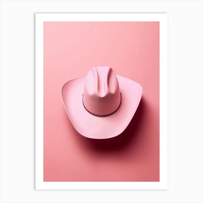 Cowgirl Hat Pastel Illustration 1 Art Print by Retro West