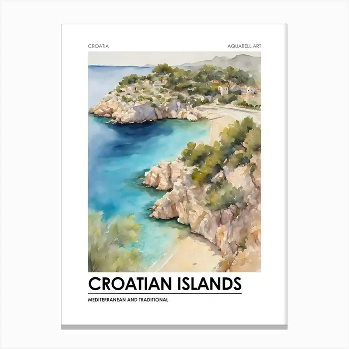 Croatian Coast Canvas Print by OHKIMIKO