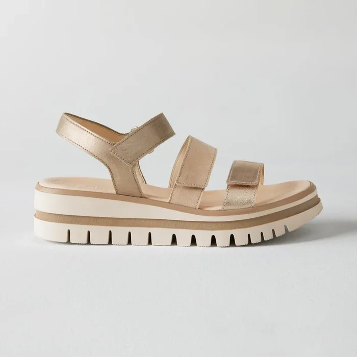 Crossover Velcro Wedge Sandal