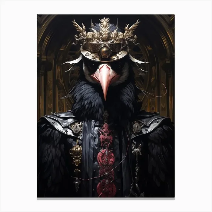 Crow King 2 Canvas Print by maebyfazar